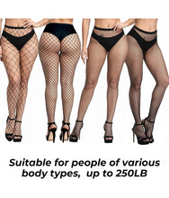Load image into Gallery viewer, 3 pcs black fish net stockings