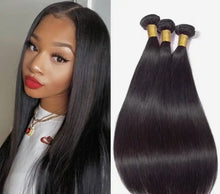 Load image into Gallery viewer, 100% straight human hair bundles