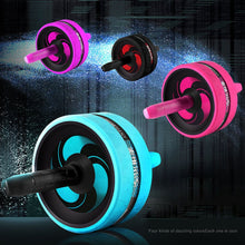 Load image into Gallery viewer, 2 in 1 Ab Roller&amp; Jump Rope Abdominal Wheel with Mat For Arm Waist Leg Exercise Gym Fitness Equipment