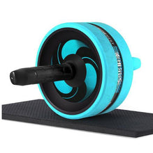 Load image into Gallery viewer, 2 in 1 Ab Roller&amp; Jump Rope Abdominal Wheel with Mat For Arm Waist Leg Exercise Gym Fitness Equipment