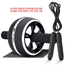 Load image into Gallery viewer, 2 in 1 Ab Roller&amp; Jump Rope Abdominal Wheel with Mat For Arm Waist Leg Exercise Gym Fitness Equipment