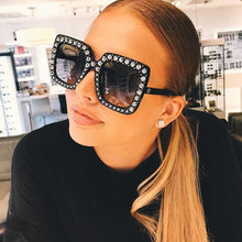 Load image into Gallery viewer, Stylish Blinged Out  Oversized Sunglasses Accessories