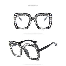 Load image into Gallery viewer, Stylish Blinged Out  Oversized Sunglasses Accessories